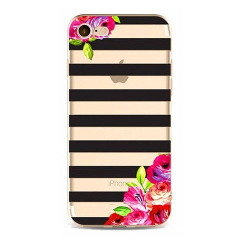 ETUI NA TELEFON IPHONE 5/5S - FLOWERS AND STRIPES ETUI16WZ13 ETUI NA TELEFON IPHONE 5/5S - FLOWERS AND STRIPES ETUI16WZ13
