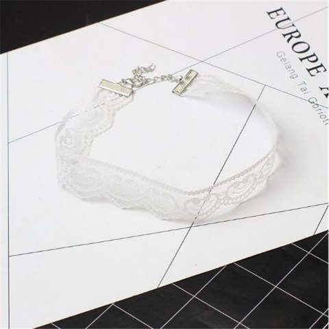 NASZYJNIK BIAŁY CHOKER AŻUROWY NASZYJNIK BIAŁY CHOKER AŻUROWY
