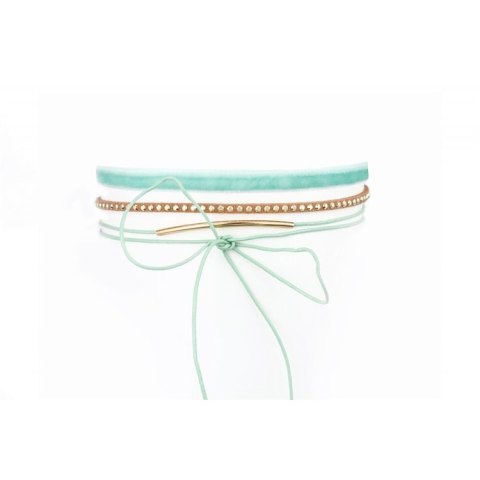 NASZYJNIK CHOKER PASTEL - NIEBIESKI N524N NASZYJNIK CHOKER PASTEL - NIEBIESKI N524N