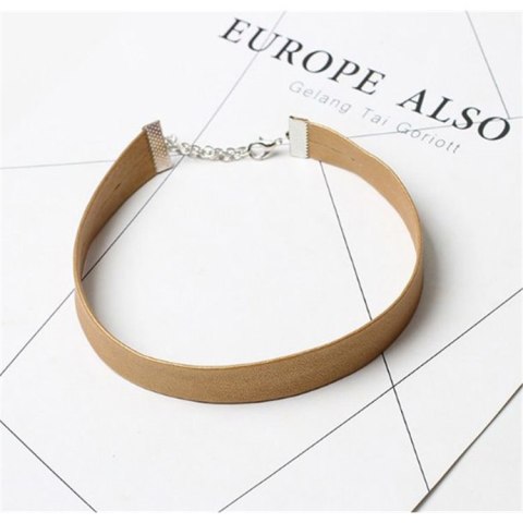 NASZYJNIK CHOKER SKÓRZANY - BEZ N480BEZ NASZYJNIK CHOKER SKÓRZANY - BEZ N480BEZ