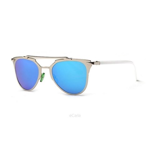 OKULARY PRZECIWSŁONECZNE LUSTRZANE MODEL SHINE SREBRNO-NIEBIESKIE OK6 OKULARY PRZECIWSŁONECZNE LUSTRZANE MODEL SHINE SREBRNO-NIEBIESKIE OK6