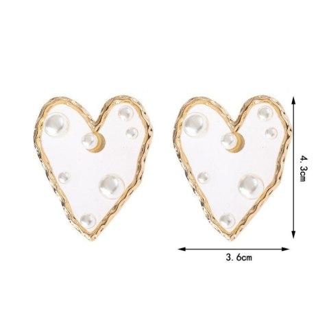 Kolczyki wiszące pearls serce K1232 Kolczyki wiszące pearls serce K1232