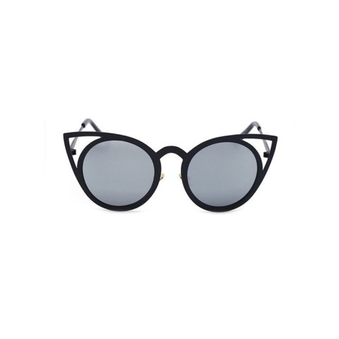 OKULARY "ROYAL CAT EYES" - CZARNE ZE SREBRNYM OK70WZ2 OKULARY "ROYAL CAT EYES" - CZARNE ZE SREBRNYM OK70WZ2