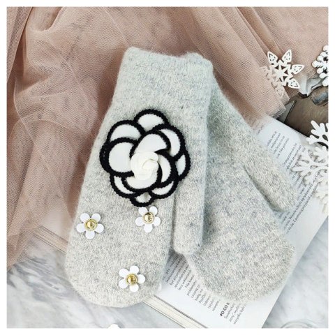 RĘKAWICZKI CUTE REK109 szare RĘKAWICZKI CUTE REK109 szare