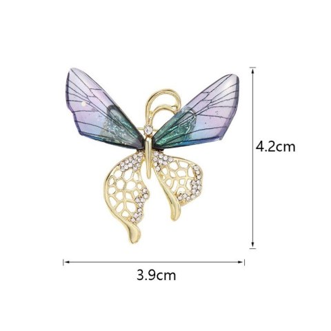 Broszka ozdobna KRYSZTAŁOWA motyl BZ99 Broszka ozdobna KRYSZTAŁOWA motyl BZ99