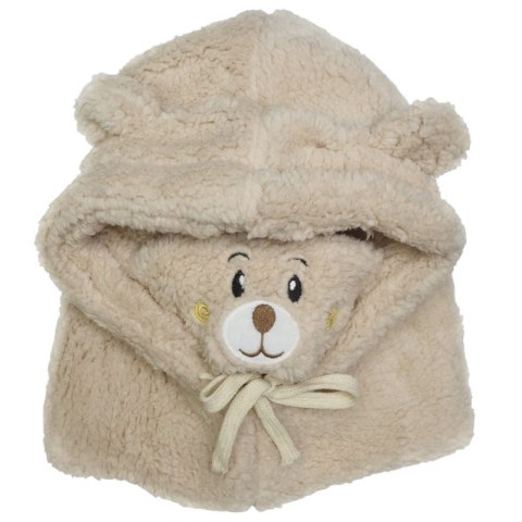 Czapka zimowa pluszowa z uszami misia + komin, 2 w 1 - brązowa CZ34WZ1 Czapka zimowa pluszowa z uszami misia + komin, 2 w 1 - brązowa CZ34WZ1