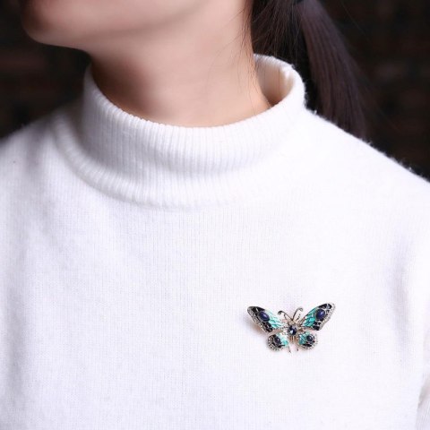Broszka ozdobna KRYSZTAŁOWA MOTYL BZ112 Broszka ozdobna KRYSZTAŁOWA MOTYL BZ112