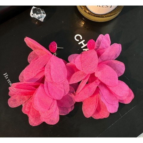 KOLCZYKI CHWOSTY Wiszące delikatne BOHO Fuksja K1676F KOLCZYKI CHWOSTY Wiszące delikatne BOHO Fuksja K1676F