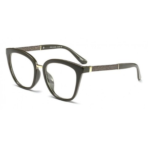 OKULARY "ZERÓWKI" RETRO GLITER SZARE OK129WZ7 OKULARY "ZERÓWKI" RETRO GLITER SZARE OK129WZ7