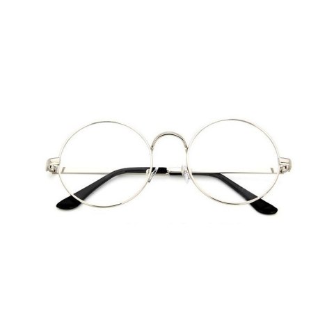 OKULARY Zerówki okrągłe srebrne OK153 OKULARY Zerówki okrągłe srebrne OK153