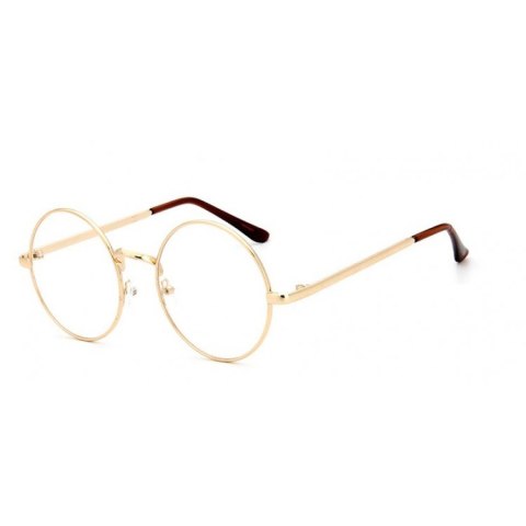 OKULARY Zerówki okrągłe złote OK154 OKULARY Zerówki okrągłe złote OK154