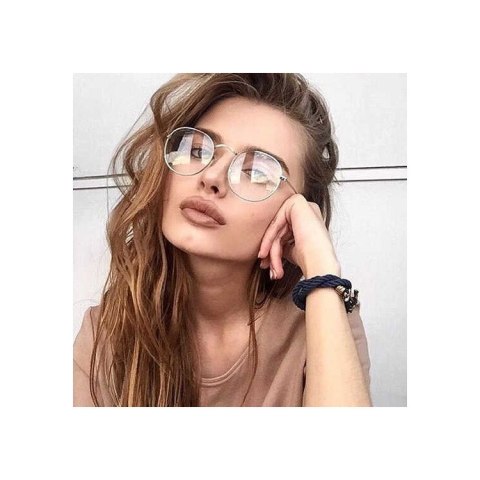 OKULARY Zerówki srebro OK158 OKULARY Zerówki srebro OK158