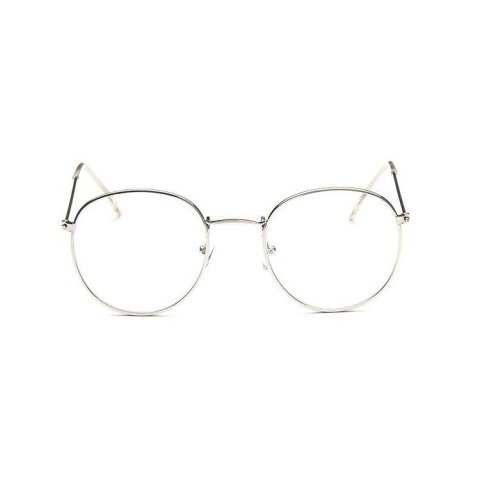 OKULARY Zerówki srebro OK158 OKULARY Zerówki srebro OK158