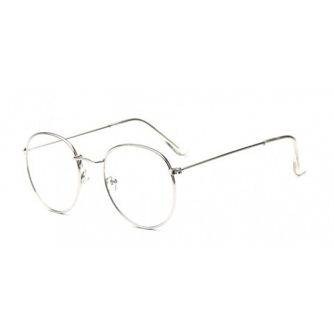 OKULARY Zerówki srebro OK158 OKULARY Zerówki srebro OK158