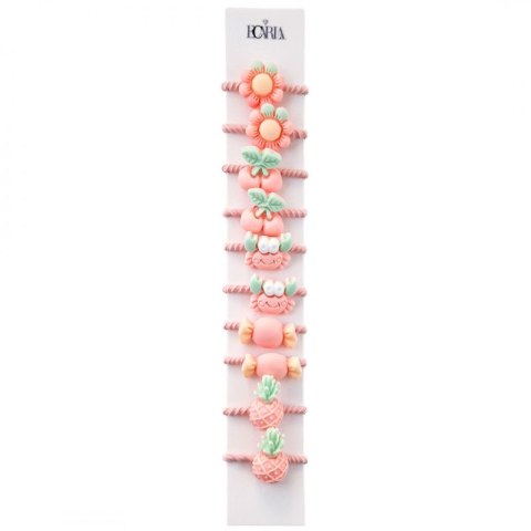 Zestaw frotek gumek do włosów pakiet 10w1 PINK pastelowe GUM149 Zestaw frotek gumek do włosów pakiet 10w1 PINK pastelowe GUM149