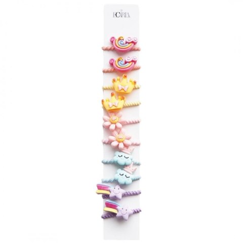 Zestaw frotek gumek do włosów pakiet 10w1 księżniczkowe PASTEL GUM151 Zestaw frotek gumek do włosów pakiet 10w1 księżniczkowe PASTEL GUM151