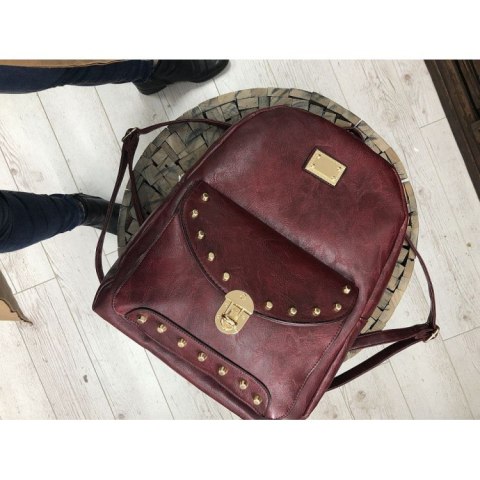 PLECAK DAMSKI BORDOWY PL114BOR PLECAK DAMSKI BORDOWY PL114BOR