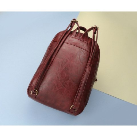 PLECAK DAMSKI BORDOWY PL114BOR PLECAK DAMSKI BORDOWY PL114BOR