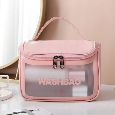 Kosmetyczka rozkładana WASHBAG kuferek różowy KS46R Kosmetyczka rozkładana WASHBAG kuferek różowy KS46R