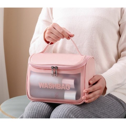 Kosmetyczka rozkładana WASHBAG kuferek różowy KS46R Kosmetyczka rozkładana WASHBAG kuferek różowy KS46R