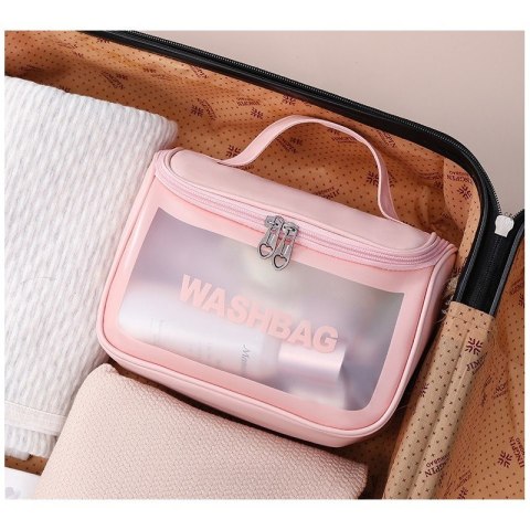 Kosmetyczka rozkładana WASHBAG kuferek różowy KS46R Kosmetyczka rozkładana WASHBAG kuferek różowy KS46R