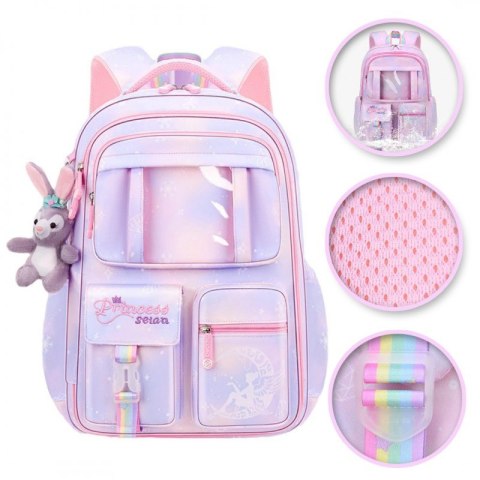 Plecak RAINBOW sweet szkolny uniwersalny kieszonki z maskotką PL159FIO Plecak RAINBOW sweet szkolny uniwersalny kieszonki z maskotką PL159FIO