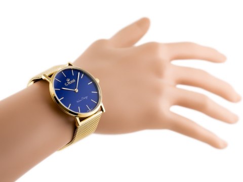 ZEGAREK G. ROSSI - 8709B2 (zg775e) gold/blue + BOX ZEGAREK G. ROSSI - 8709B2 (zg775e) gold/blue + BOX