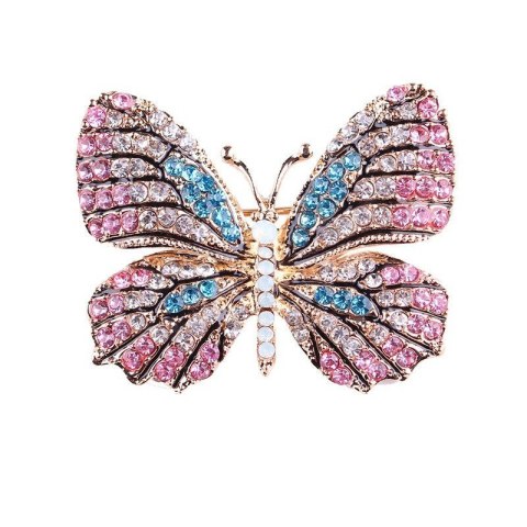 Broszka ozdobna kryształki MOTYL BZ156 Broszka ozdobna kryształki MOTYL BZ156