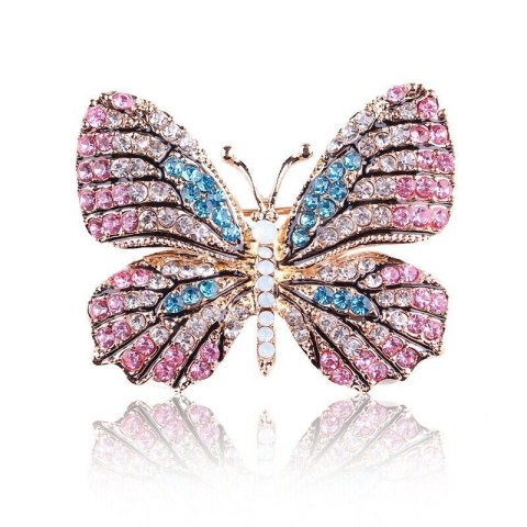 Broszka ozdobna kryształki MOTYL BZ156 Broszka ozdobna kryształki MOTYL BZ156