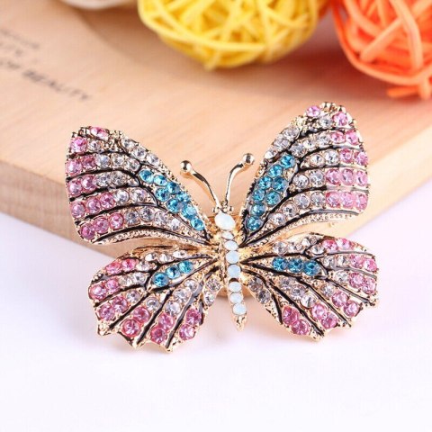 Broszka ozdobna kryształki MOTYL BZ156 Broszka ozdobna kryształki MOTYL BZ156