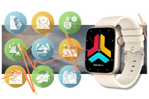 SMARTWATCH UNISEX GRAVITY GT3-6 - ROZMOWY BLUETOOTH, WŁASNE TARCZE (sg022f)