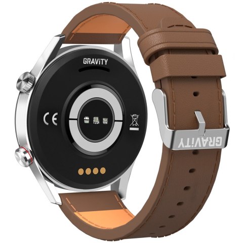 SMARTWATCH MĘSKI GRAVITY GT4-7 - WYKONYWANIE POŁĄCZEŃ, KROKOMIERZ (sg023g)