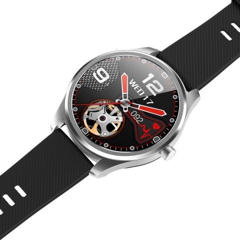 SMARTWATCH MĘSKI G. Rossi SW012-2 silver/black + dodatkowa BRANSOLETA (sg007b)
