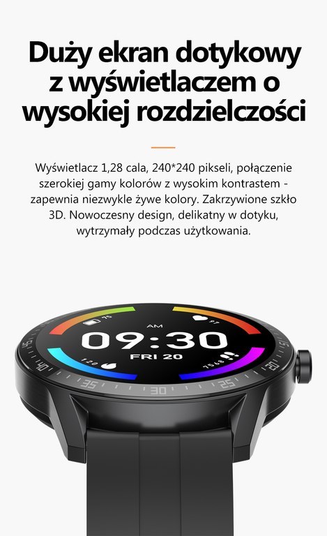 SMARTWATCH MĘSKI G. Rossi SW018-3 black/black (sg012c) WŁASNE TARCZE