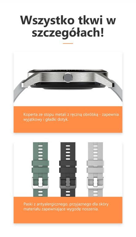SMARTWATCH MĘSKI G. Rossi SW018-3 black/black (sg012c) WŁASNE TARCZE