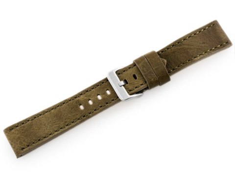Pasek skórzany do zegarka W48 - PREMIUM - oliwkowy - 20mm Pasek skórzany do zegarka W48 - PREMIUM - oliwkowy - 20mm