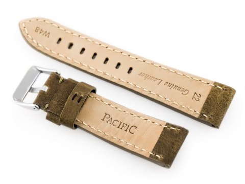 Pasek skórzany do zegarka W48 - PREMIUM - oliwkowy - 20mm Pasek skórzany do zegarka W48 - PREMIUM - oliwkowy - 20mm