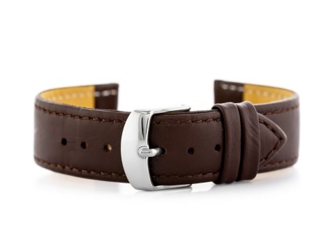 Pasek skórzany do zegarka W44L ciemny brąz - 24mm Pasek skórzany do zegarka W44L ciemny brąz - 24mm
