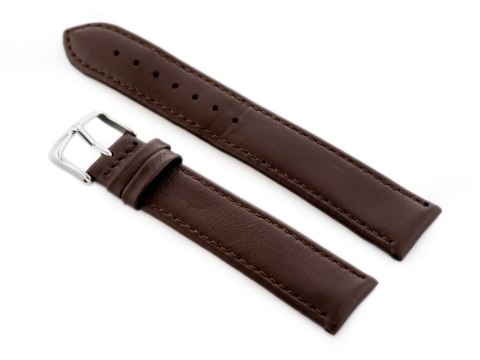 Pasek skórzany do zegarka W44L ciemny brąz - 24mm Pasek skórzany do zegarka W44L ciemny brąz - 24mm