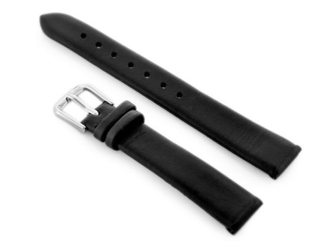 Pasek skórzany do zegarka W76 - czarny - 14mm Pasek skórzany do zegarka W76 - czarny - 14mm