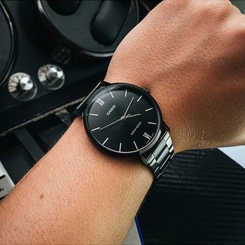 Zegarek Męski Casio MTP-VT01B-1B + BOX Zegarek Męski Casio MTP-VT01B-1B + BOX