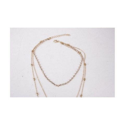 NASZYJNIK CHOKER TRZYCZĘŚCIOWY Z PEREŁKĄ I KRYSZTAŁKAMI N546 NASZYJNIK CHOKER TRZYCZĘŚCIOWY Z PEREŁKĄ I KRYSZTAŁKAMI N546
