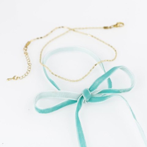 NASZYJNIK CHOKER VELVET CHAIN - MIĘTOWY N485M NASZYJNIK CHOKER VELVET CHAIN - MIĘTOWY N485M