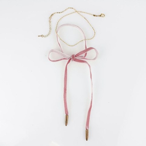 NASZYJNIK CHOKER VELVET CHAIN - RÓŻOWY N485R NASZYJNIK CHOKER VELVET CHAIN - RÓŻOWY N485R