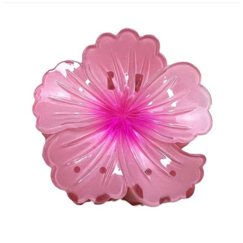 Spinka do włosów klamra XL kwiat HIBISKUS OMBRE róż 7,5 x 7,5cm SP384 Spinka do włosów klamra XL kwiat HIBISKUS OMBRE róż 7,5 x 7,5cm SP384