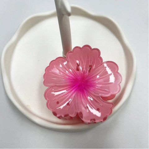 Spinka do włosów klamra XL kwiat HIBISKUS OMBRE róż 7,5 x 7,5cm SP384 Spinka do włosów klamra XL kwiat HIBISKUS OMBRE róż 7,5 x 7,5cm SP384