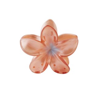 Spinka do włosów klamra XL kwiat OMBRE transparent pomarańcz 7,5 x 8cm SP397POM