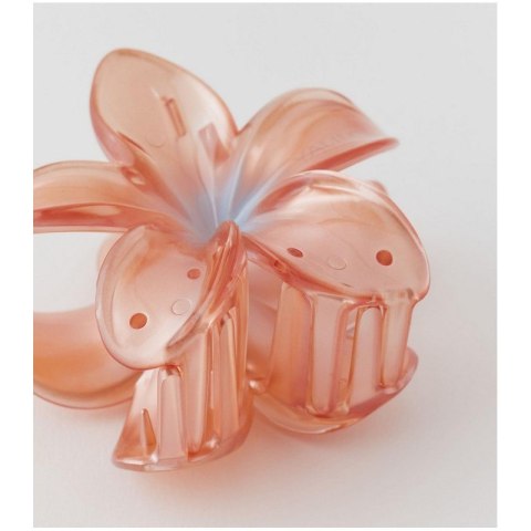 Spinka do włosów klamra XL kwiat OMBRE transparent pomarańcz 7,5 x 8cm SP397POM