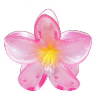 Spinka do włosów klamra XL kwiat OMBRE transparent róż 7,5 x 8cm SP397R