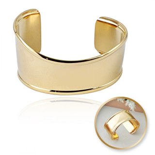 Bransoletka na rękę stal chirurgiczna pozłacana 14k złotem, regulowana BST1538